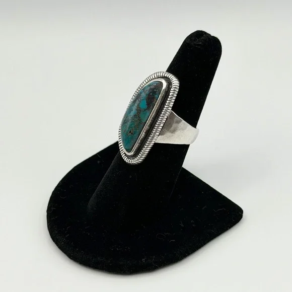 Vintage Silpada 925 Sterling Silver Auth Turquoise Ring |Size 7 | R3482 “Ripple” - Picture 9 of 16